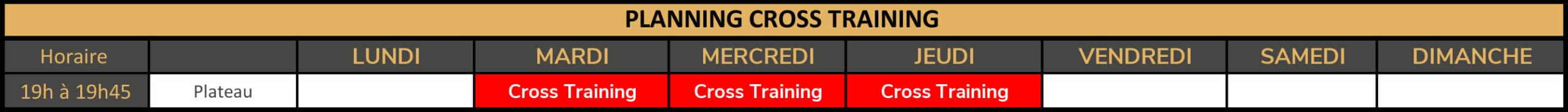 Planning Cross Training - 2022